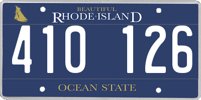RI license plate 410126