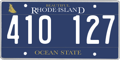 RI license plate 410127
