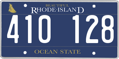 RI license plate 410128