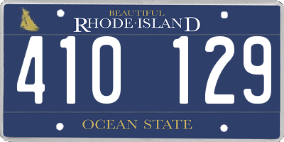 RI license plate 410129