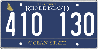 RI license plate 410130