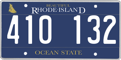 RI license plate 410132
