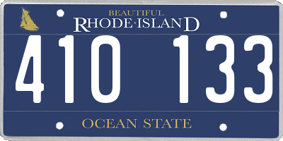 RI license plate 410133