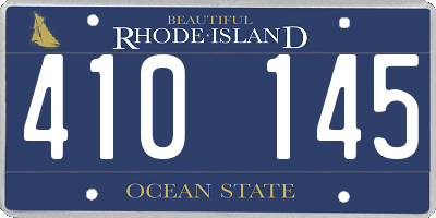 RI license plate 410145