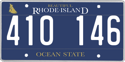 RI license plate 410146