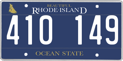 RI license plate 410149