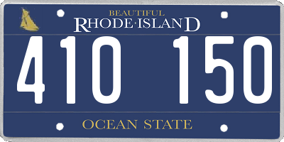 RI license plate 410150