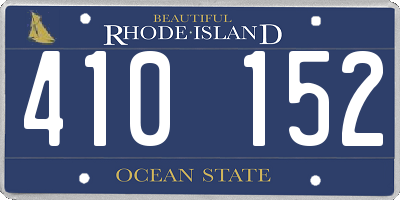 RI license plate 410152
