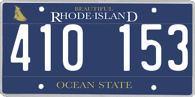 RI license plate 410153
