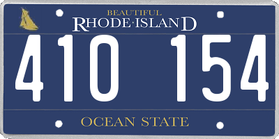 RI license plate 410154