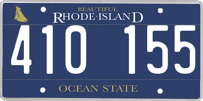 RI license plate 410155