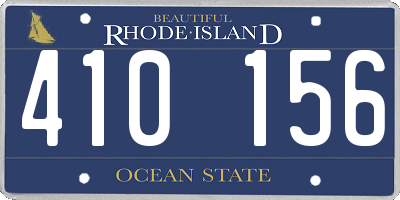 RI license plate 410156