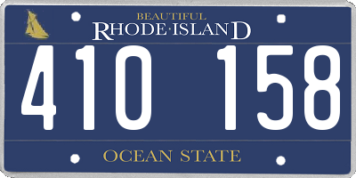 RI license plate 410158