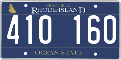 RI license plate 410160