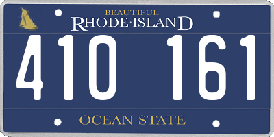 RI license plate 410161