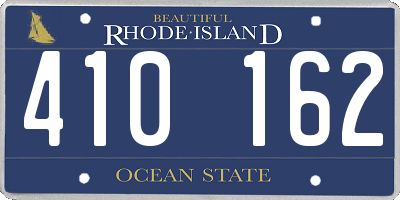 RI license plate 410162
