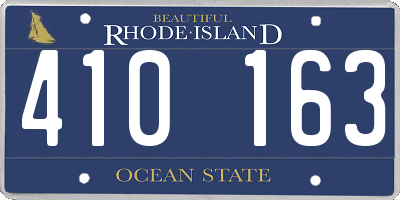 RI license plate 410163