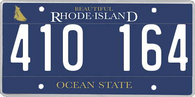 RI license plate 410164