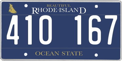RI license plate 410167