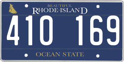RI license plate 410169