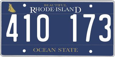 RI license plate 410173