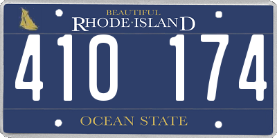 RI license plate 410174