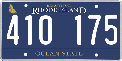 RI license plate 410175