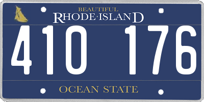 RI license plate 410176