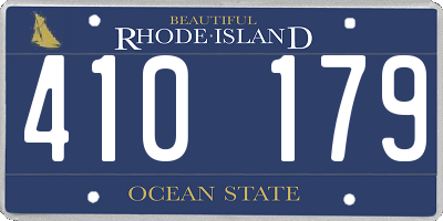 RI license plate 410179