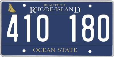 RI license plate 410180