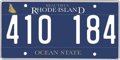 RI license plate 410184