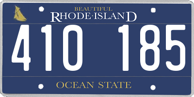 RI license plate 410185