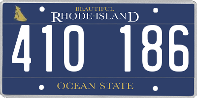 RI license plate 410186