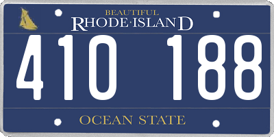 RI license plate 410188