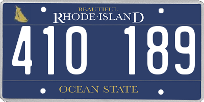 RI license plate 410189