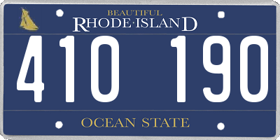 RI license plate 410190