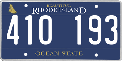 RI license plate 410193