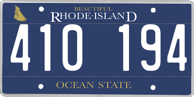 RI license plate 410194