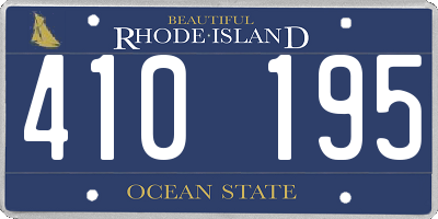 RI license plate 410195