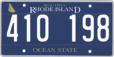 RI license plate 410198