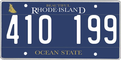 RI license plate 410199