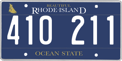 RI license plate 410211