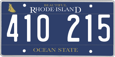 RI license plate 410215
