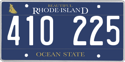 RI license plate 410225