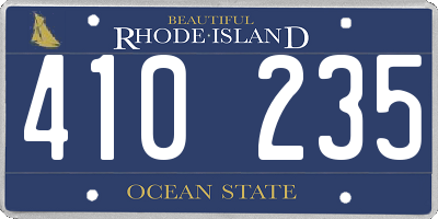 RI license plate 410235
