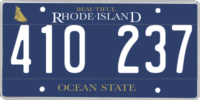 RI license plate 410237