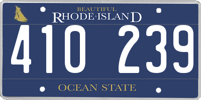 RI license plate 410239