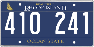 RI license plate 410241