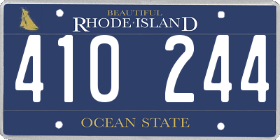 RI license plate 410244