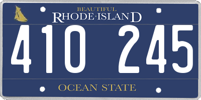 RI license plate 410245